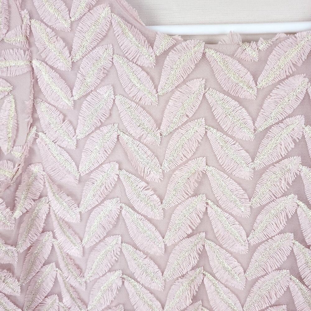 Weston Anthro Plume point top blush pink XS blouse - Picture 3 of 8